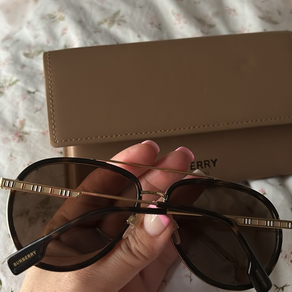 Burberry Brown Aviator Sunglasses - Picture 11 of 12